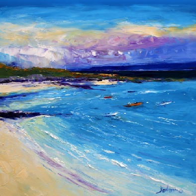 Fresh morning at the moorings Iona 24x24